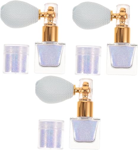 Balacoo 3 Sets Body Glitter Spray Mist Bottle Face Glitter Makeup Sequin Clothes Glitter Spray for Hair Shimmer Sparkle Nail Glitter Makeup Highlighter Spray Bottle The Pet Manicure
