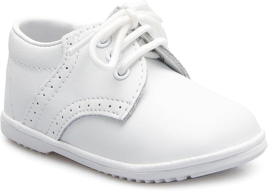 Baby Boys Infant to Toddler Oxford Christening Shoes (3 M US Infant, White*, Numeric_3)
