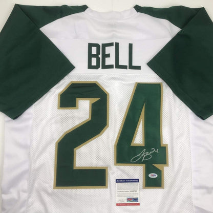 Autographed/Signed LeVeon Le'Veon Bell Michigan State White College Football Jersey PSA/DNA COA