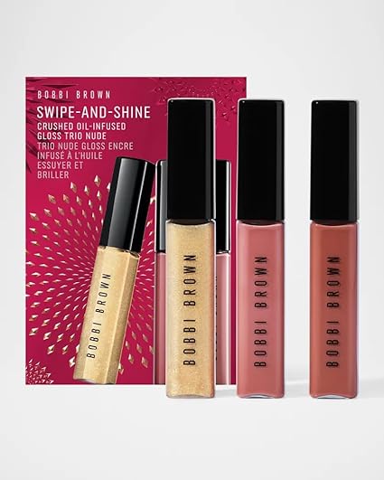 Bobbi Brown Crushed Oil Infused Hydrating Lip Gloss Trio Set, Nude