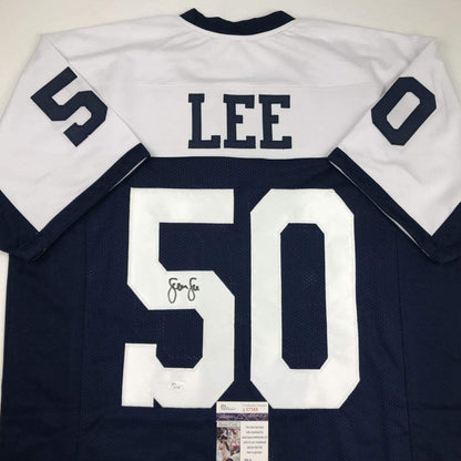 Autographed/Signed Sean Lee Dallas Thanksgiving Day Football Jersey JSA COA