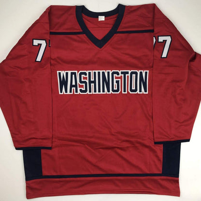 Autographed/Signed TJ T.J. Oshie Washington Custom Red Hockey Jersey Beckett BAS COA