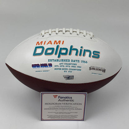 Autographed/Signed Jaylen Waddle Miami Dolphins Full Size F/S White Panel Logo Football Fanatics COA
