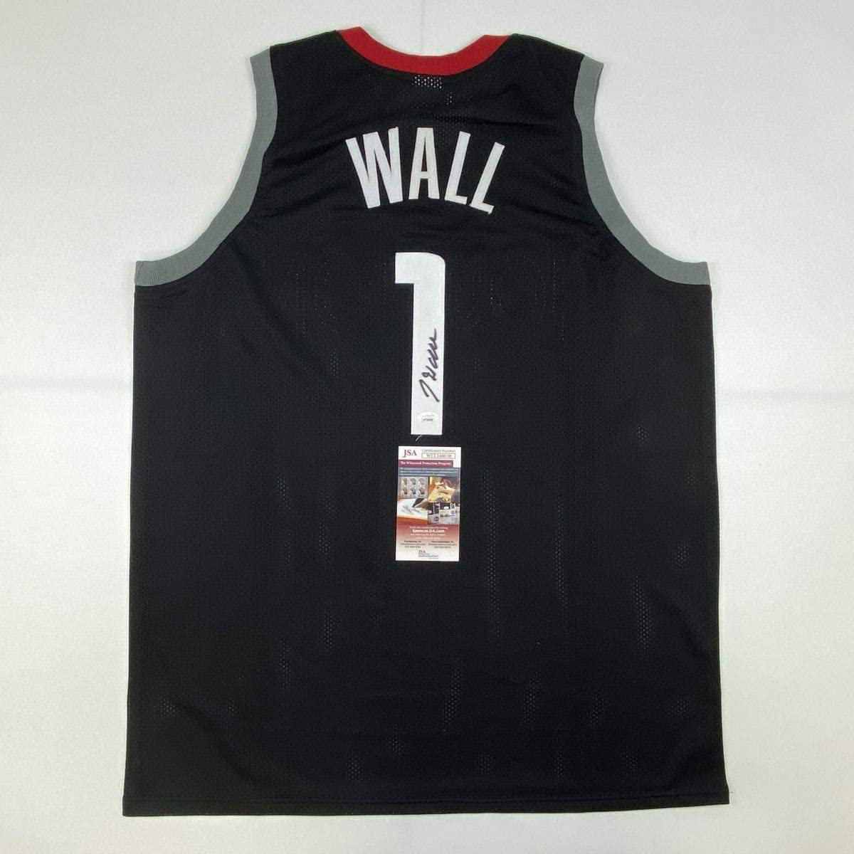 Autographed/Signed John Wall Houston Black Basketball Jersey JSA COA