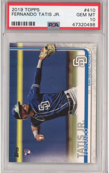 Graded 2019 Topps Series 2 Fernando Tatis Jr. #410 Rookie RC Baseball Card PSA 10 Gem Mint