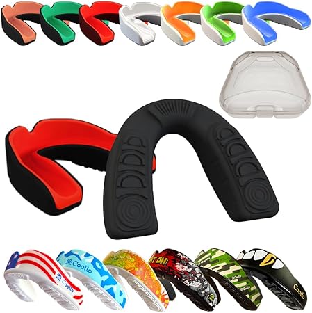Boil and Bite Mouth Guard (Youth & Adult) DA Custom Fit Sport Mouthpiece for Football, Hockey, Rugby, Lacrosse, Boxing, MMA(Free Case Included!)