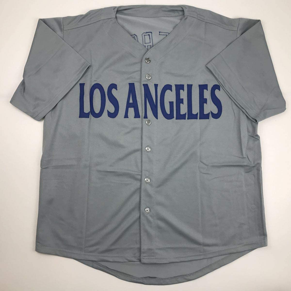 Autographed/Signed Joc Pederson Los Angeles LA Grey Baseball Jersey JSA COA