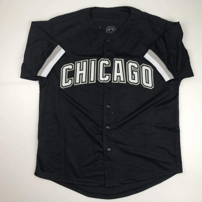 Autographed/Signed Yoan Moncada Chicago Black Baseball Jersey Beckett BAS COA