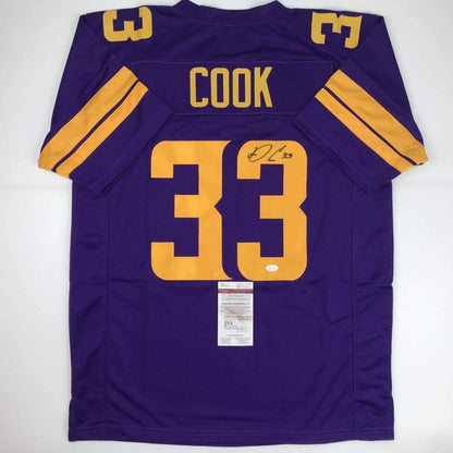 Autographed/Signed Dalvin Cook Minnesota Color Rush Football Jersey JSA COA