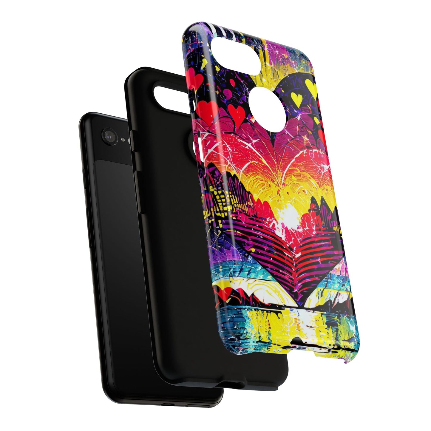 Vibrant Heart Sunset Tough Phone Case