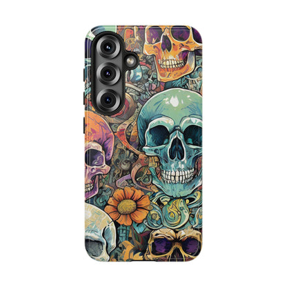 Artistic Skull Collage Tough Phone Case