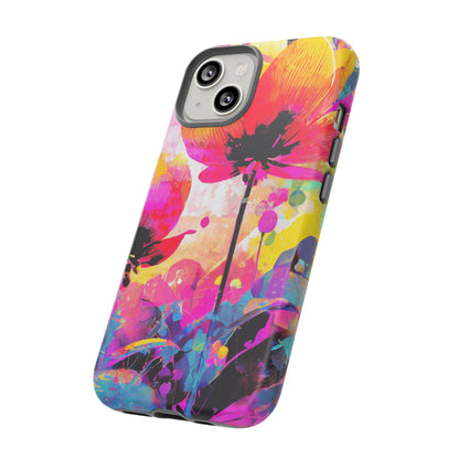 Neon Floral Tough Phone Case
