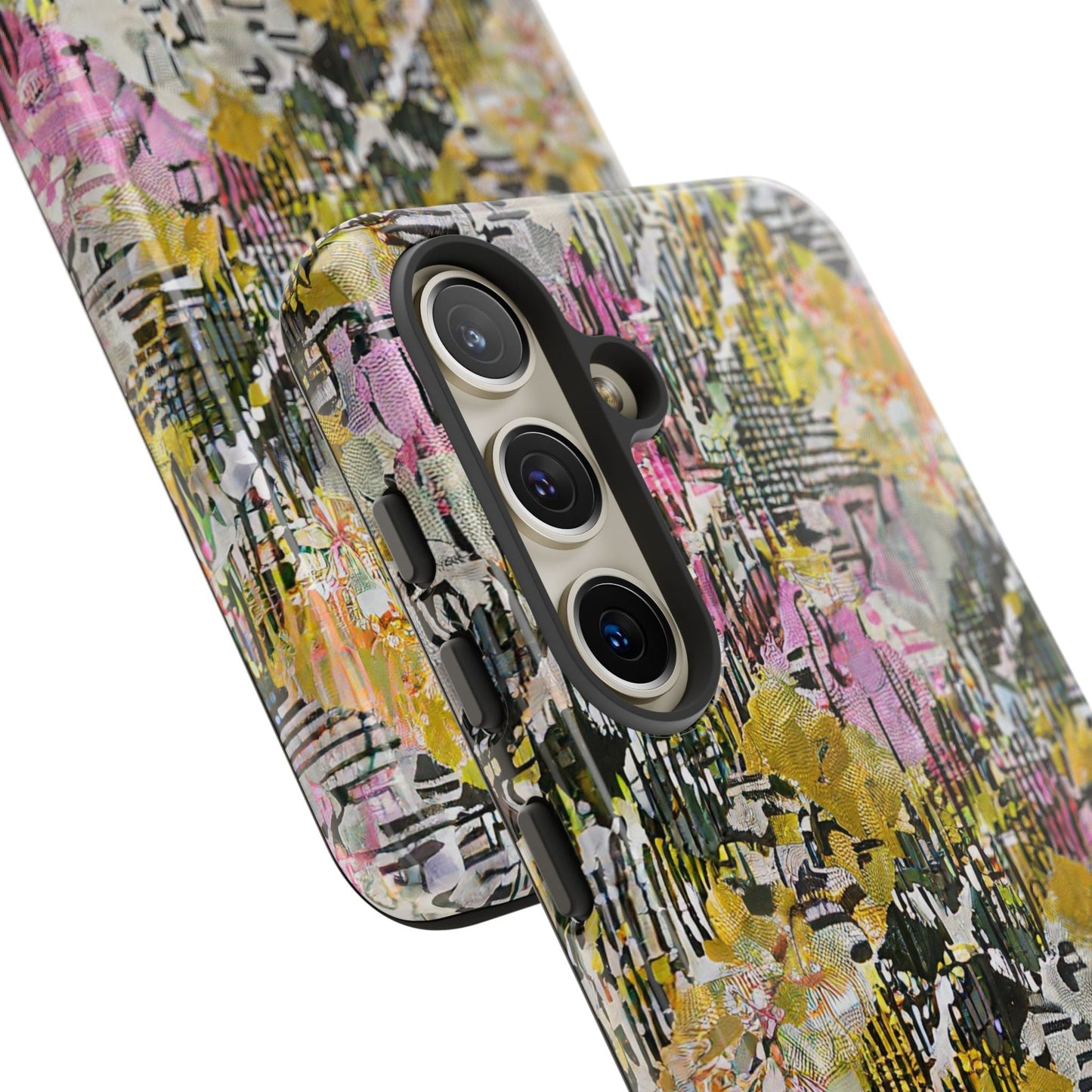 Purple Plaid Floral Artistic Tough Phone Case