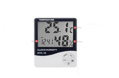 Digital Reptile Room Thermometer, Hygrometer & Clock