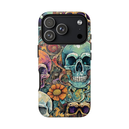 Artistic Skull Collage Tough Phone Case