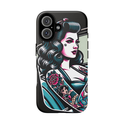 Vintage Retro Tattooed Pin Up Tough Phone Case