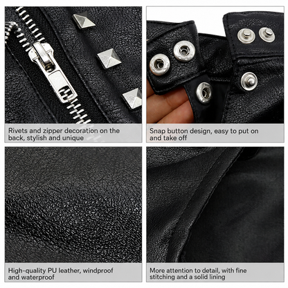 Dog Leather Jacket with Studs – Punk Rock Style
