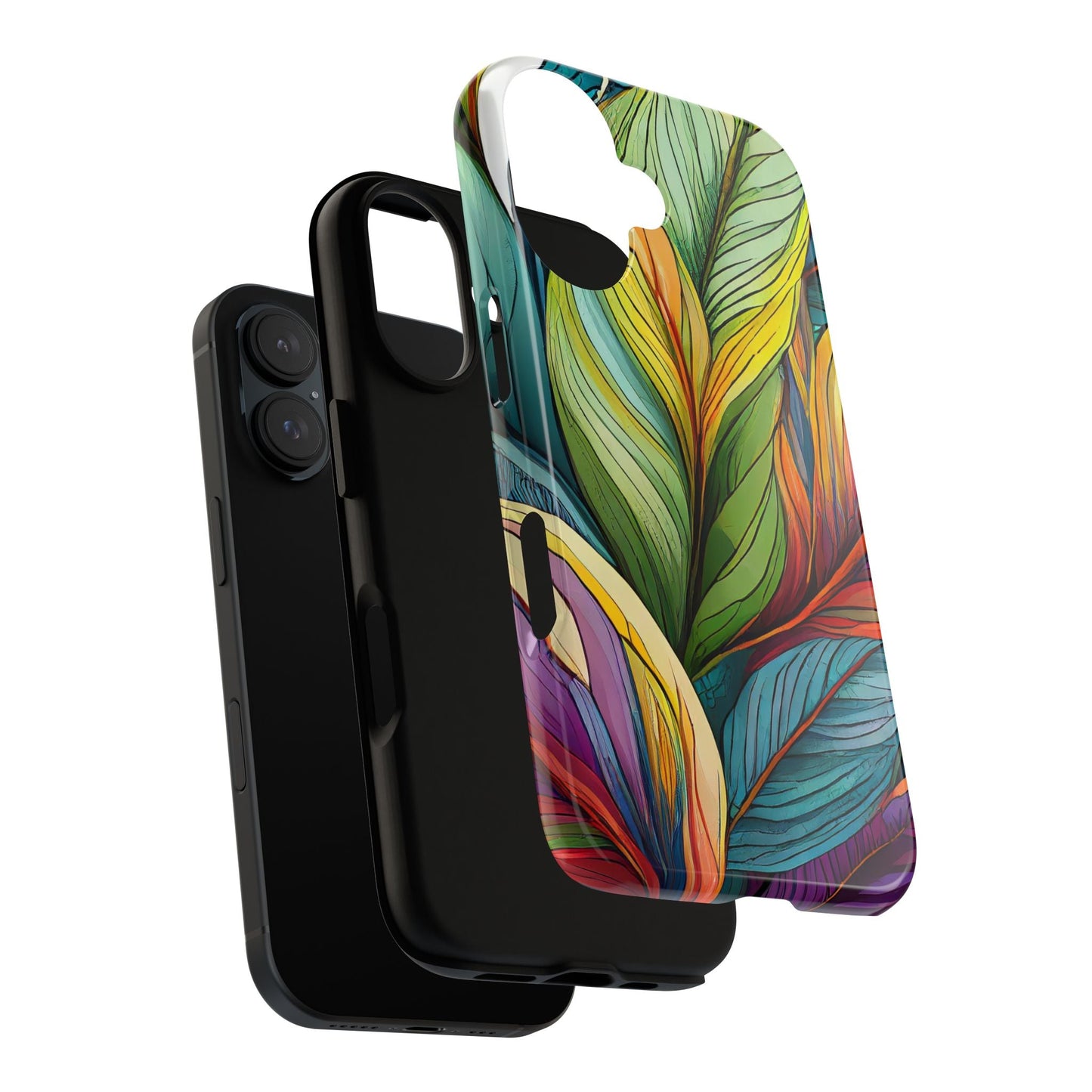 Vibrant Tropical Leaf Tough Phone Case