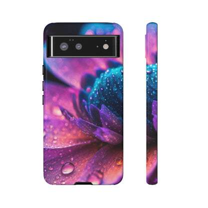 Vibrant Blue And Purple Flower Tough Phone Case