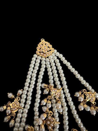 SAT115 Anya jadau 7 layered / satlada in Pearls ( READY TO SHIP )