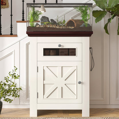 Terrarium Stand with Built-In Power Outlets