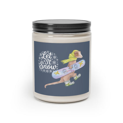 "Let It Snow" Crested Gecko Hand-Poured Candle