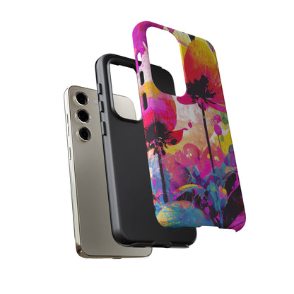 Neon Floral Tough Phone Case