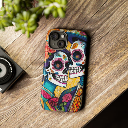 Loving Sugar Skull Couple Tough Phone Case