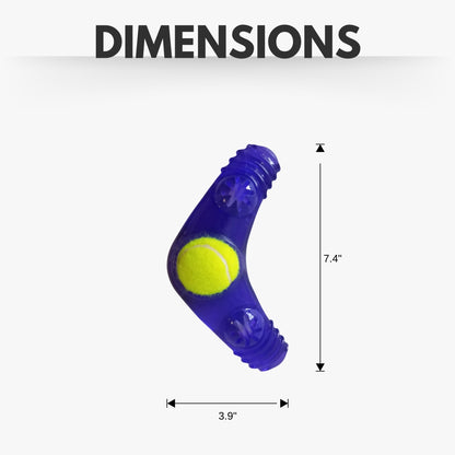 Tennis Ball Dog Toy Variety Pack (Boomerang, 3-Bone Squeaker, Orange Squeaker)