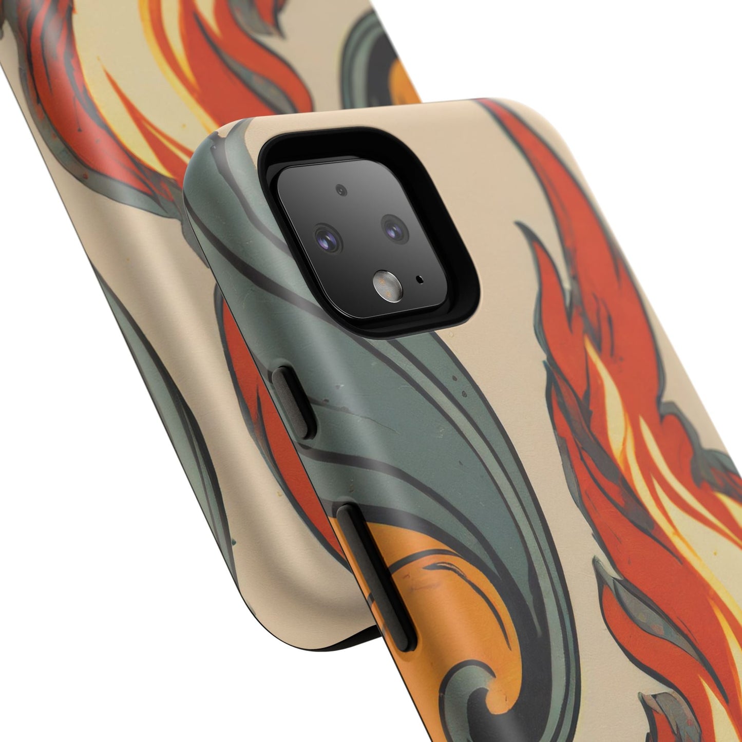 Artistic Flames Abstract Tough Phone Case