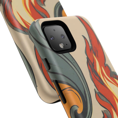 Artistic Flames Abstract Tough Phone Case