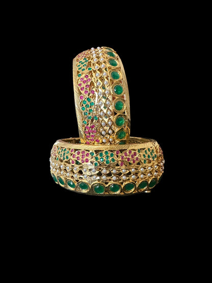 B175 Reem jadau bangle- pair   ( READY TO SHIP )2.6/2.8 openable
