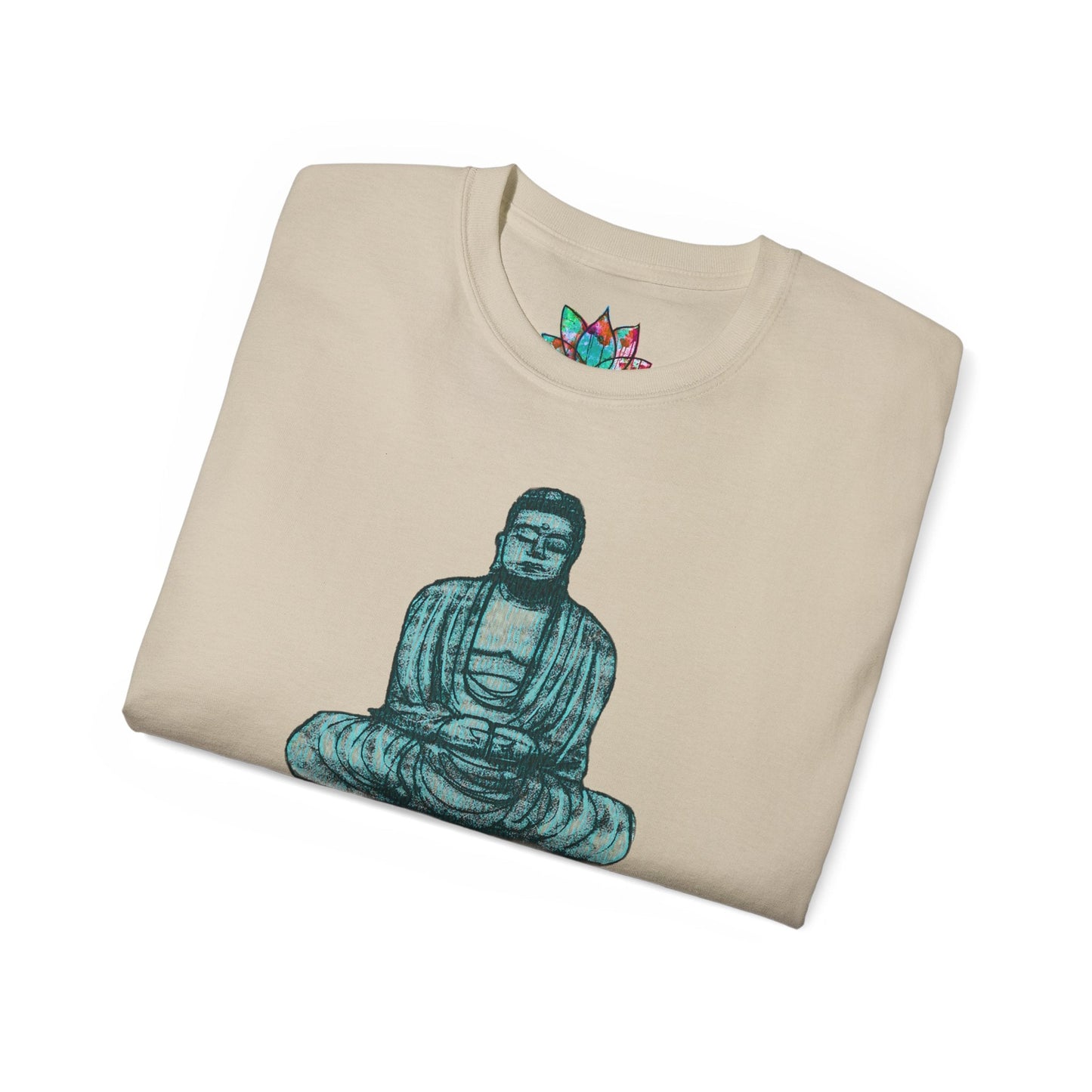 Fine Art Buddha Chalk Drawing Print Unisex Ultra Cotton Tee