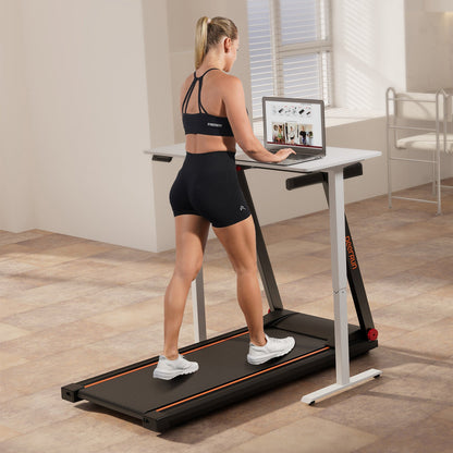 DeerRun All-New 2026 A1 Pro Move+ Smart Foldable Treadmill with 6% Incline & NFC | 350Lbs, 10mph, Black