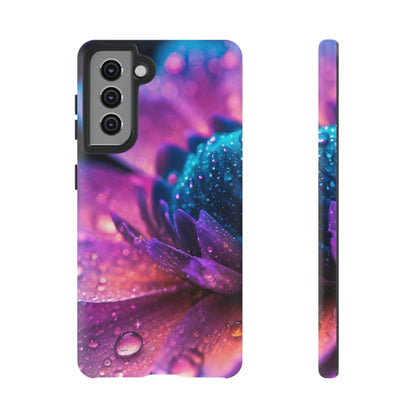 Vibrant Blue And Purple Flower Tough Phone Case
