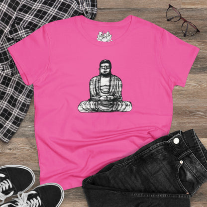 Buddha Sketch Women's Cotton Tee