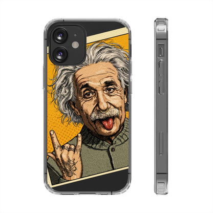 Edgy Einstein Clear Phone Cases