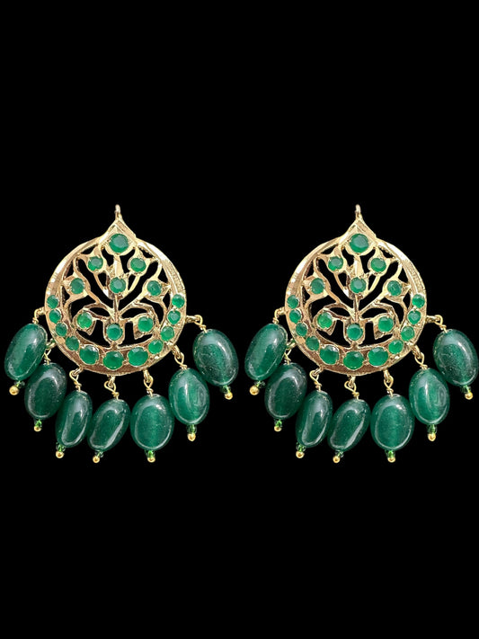 ET537 Asmee earrings in green  (READY TO SHIP )