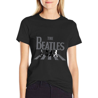 The Beatles - Abbey Road Greyscale Album Cover  Vintage-inspired T-Shirt