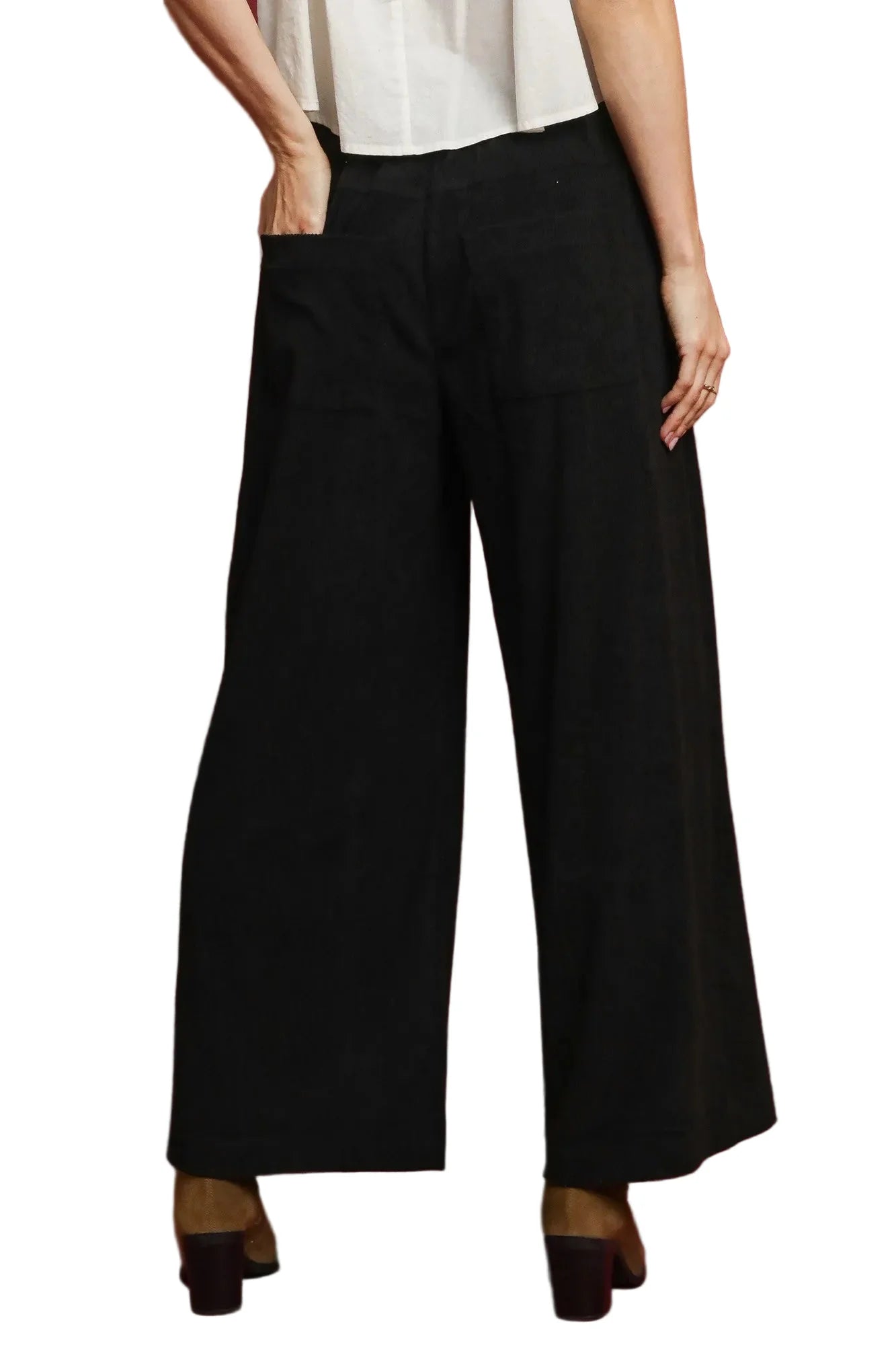 Wide-Leg Corduroy Pants