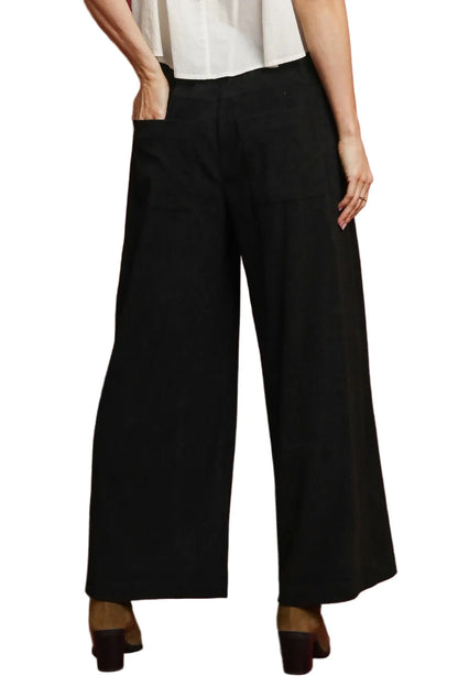 Wide-Leg Corduroy Pants