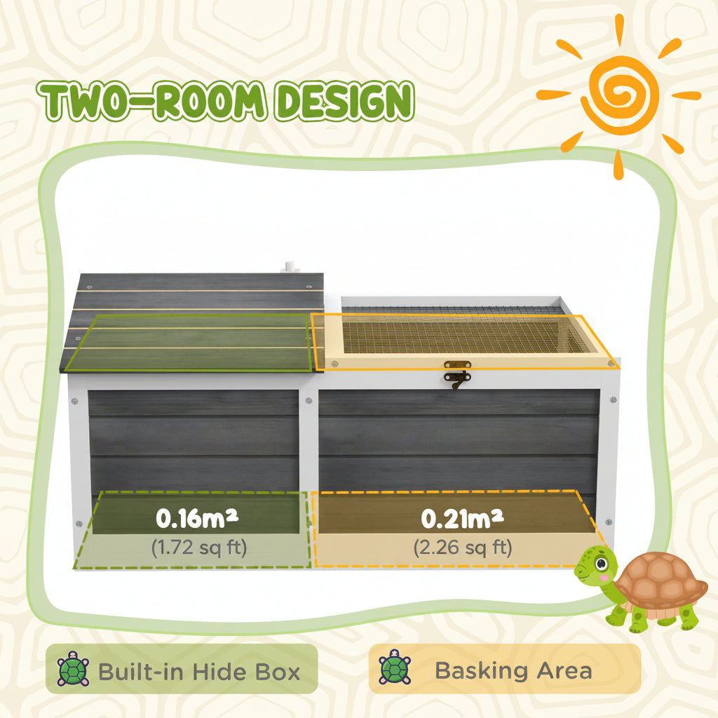 Compact Wooden Tortoise House
