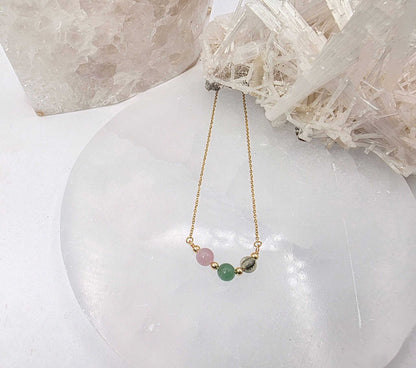 LEAD WITH LOVE - Kunzite, Green Aventurine, Prehnite Jewelry Set