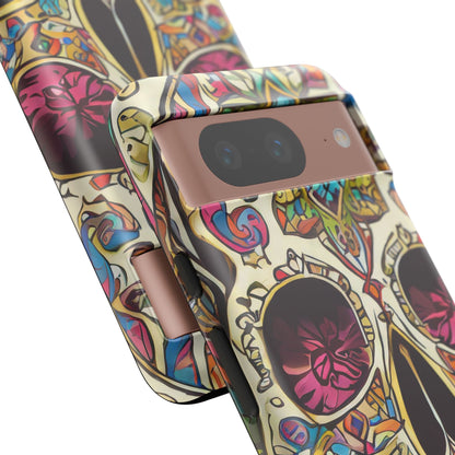 Colorful Sugar Skull Tough Phone Case