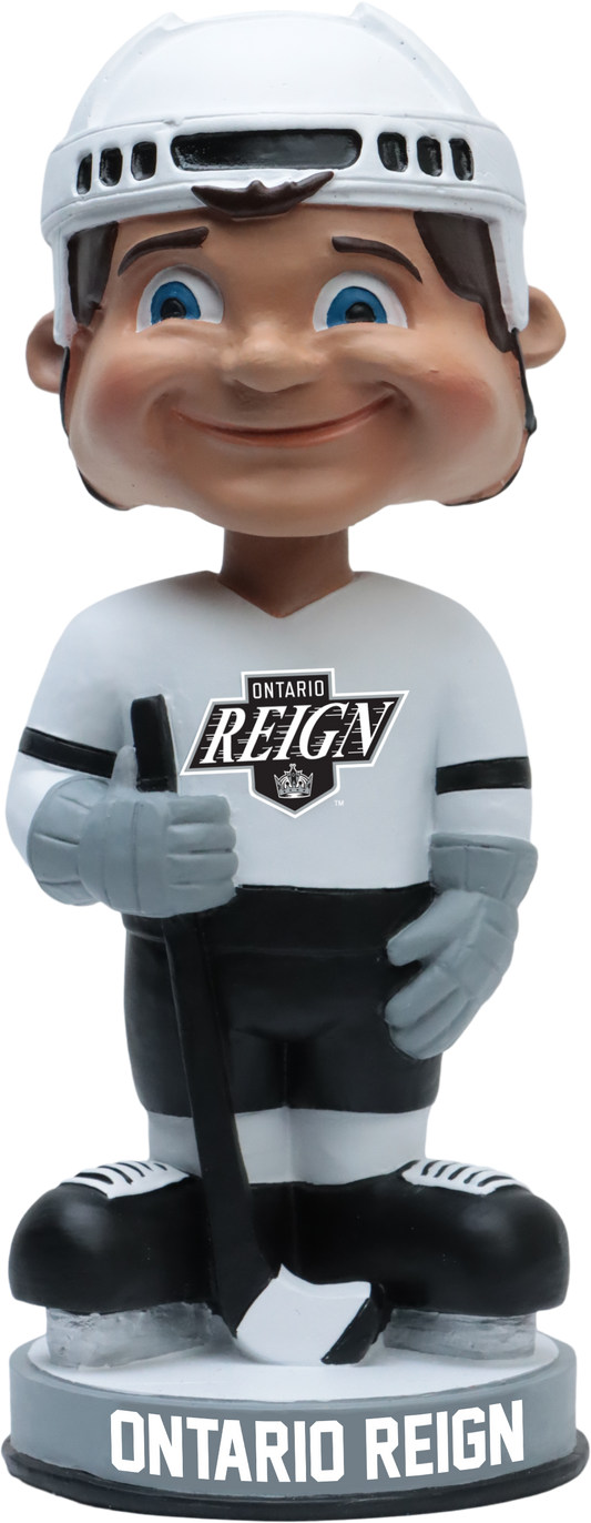 Ontario Reign Vintage White Jersey AHL Hockey Bobblehead