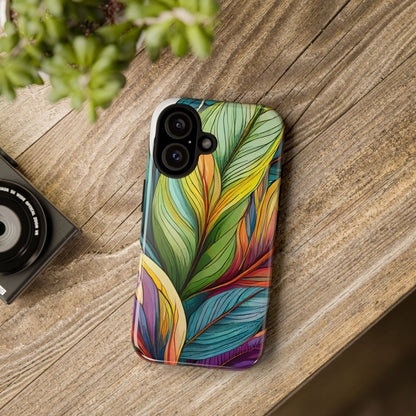 Vibrant Tropical Leaf Tough Phone Case