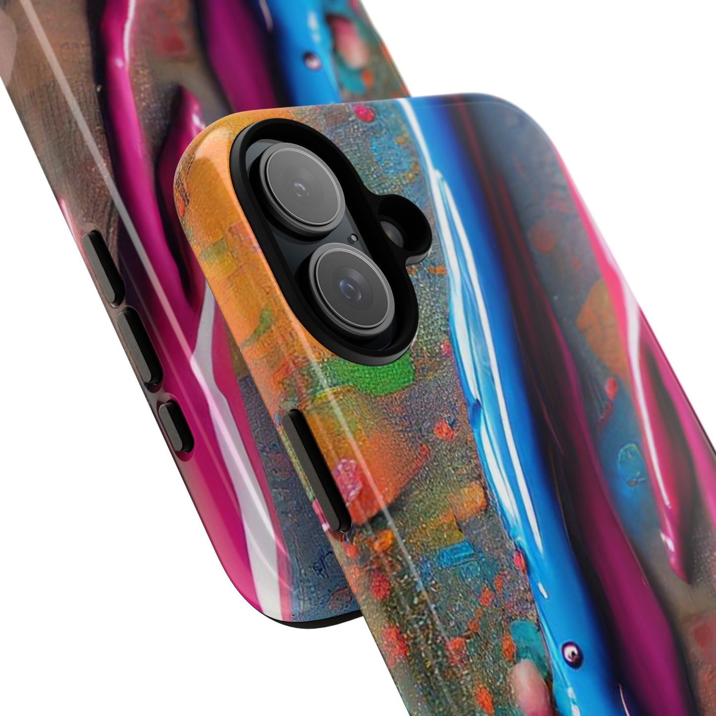 Colorful Artistic Paint Splatter Tough Phone Case