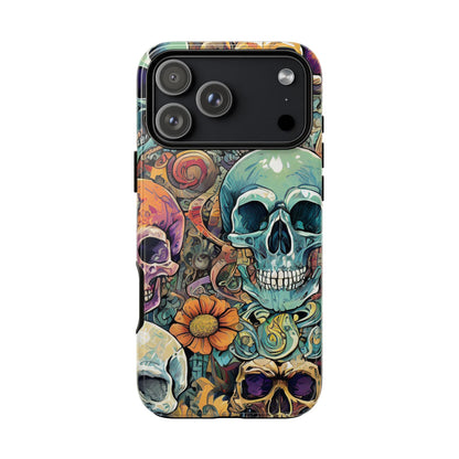 Artistic Skull Collage Tough Phone Case