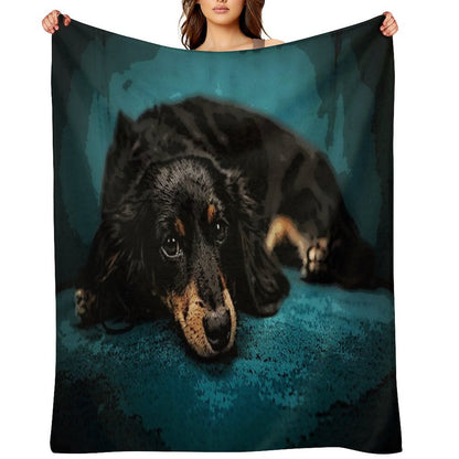 Adorable Dachshund Throw Blanket