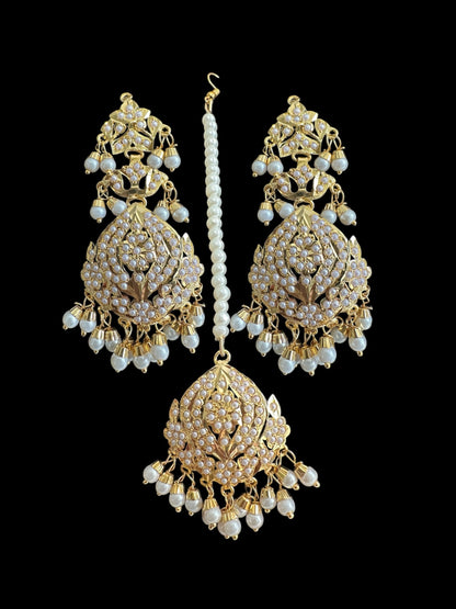SAT115 Anya jadau 7 layered / satlada in Pearls ( READY TO SHIP )